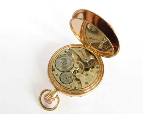 fig 1. Antique Langendorf full hunter pocket watch