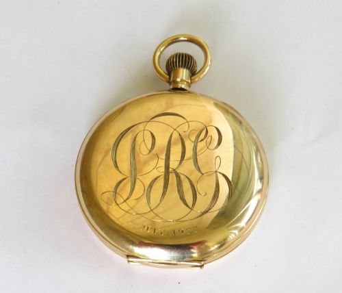 fig 1. 1920s Battle of Boyne full hunter pocket watch