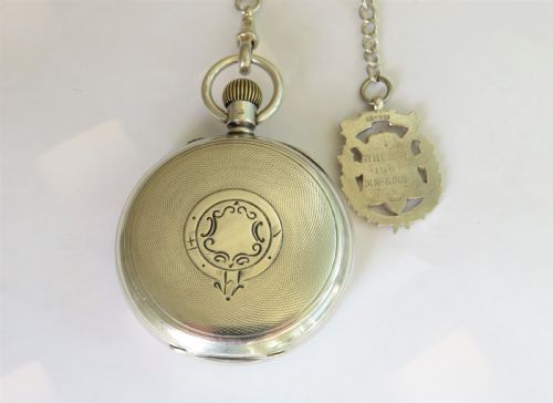 fig 2. Antique silver Marks pocket watch and chain