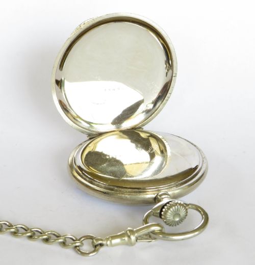 fig 2. 1920s Minerva pocket watch and chain