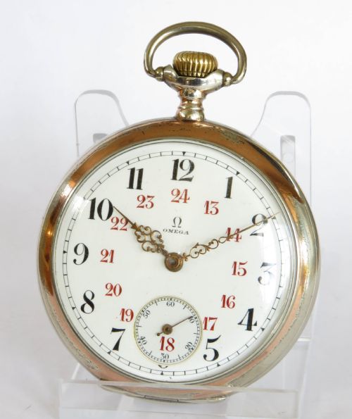 Antique Silver Omega Pocket Watch