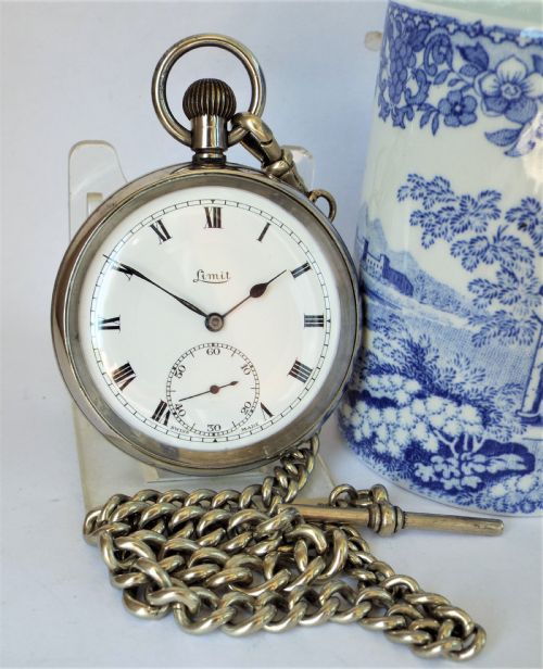 Antique 1920s Limit Pocket Watch and Chain.