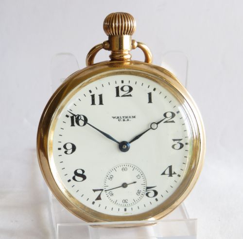 fig 1. Antique Waltham pocket watch, 1918