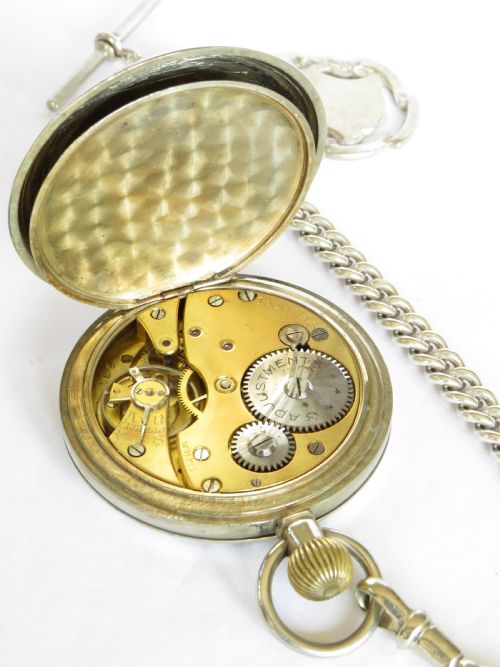 fig 1. 1930s Swiss pocket watch and chain