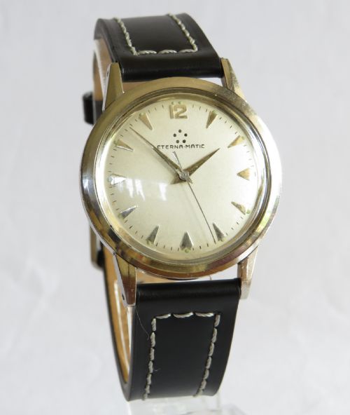 fig 1. Gents Eterna-Matic wrist watch, 1957