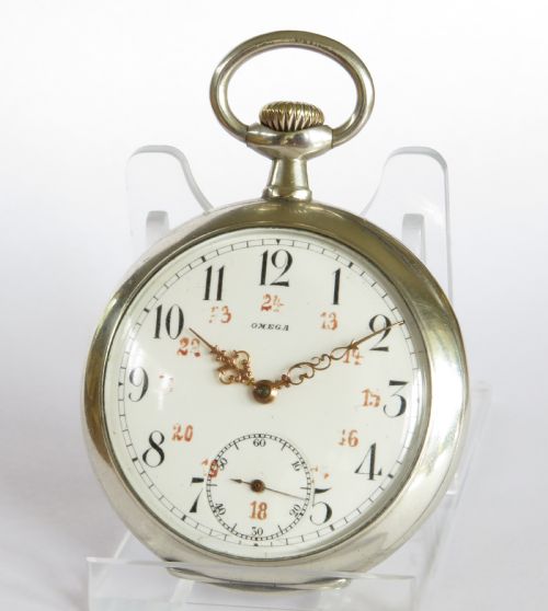Antique Omega Silver Pocket Watch