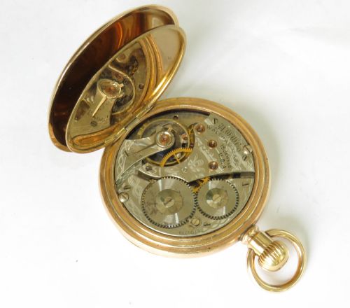 fig 1. Antique Waltham full hunter pocket watch, 1925