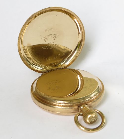 fig 1. Antique Waltham full hunter pocket watch, 1919