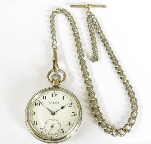 fig 1. 1930s Cortébert pocket watch and chain