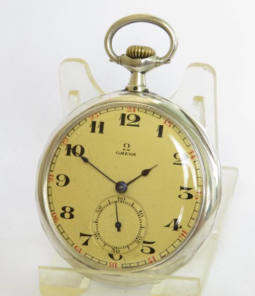 Antique Omega Silver Pocket Watch