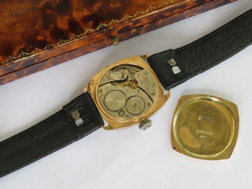 fig 3. Rare 9ct rose gold Waltham Chevalier wrist watch, 1930
