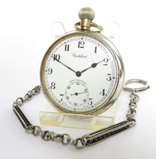 1930s Cortebert Pocket Watch and Chain