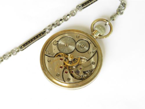 fig 2. 1930s Cortebert pocket watch and chain