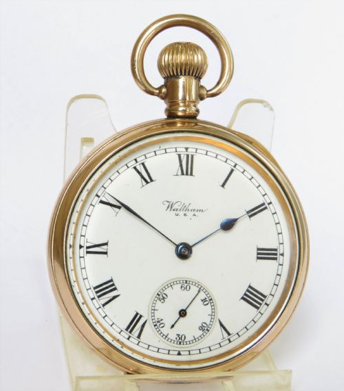 fig 1. Antique 1917 Waltham Traveler pocket watch