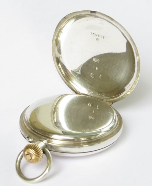 fig 2. Antique Vacheron Constantin silver half hunter pocket watch
