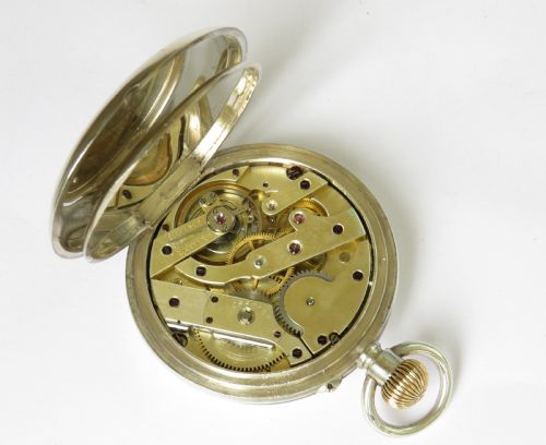 fig 3. Antique Vacheron Constantin silver half hunter pocket watch