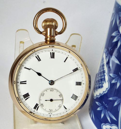 A 1920s Minerva Stem Winding Pocket Watch.