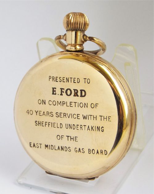 fig 2. 1930s Vertex half hunter pocket watch.