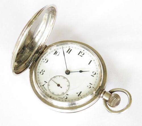 fig 1. Antique silver Frigott full hunter pocket watch