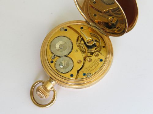 fig 1. 1909 Waltham Traveler full hunter pocket watch