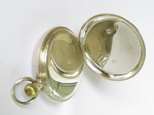 fig 3. 1933 Cyma silver half hunter pocket watch for J W Benson