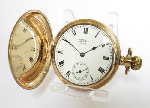 Antique Waltham Traveler Full Hunter Pocket Watch, 1916
