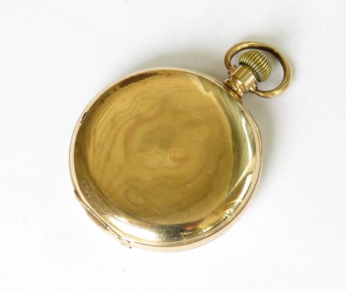 fig 1. Antique Waltham Traveler full hunter pocket watch, 1916