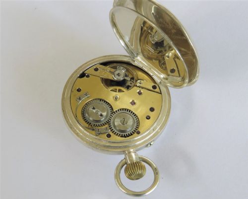 fig 2. Antique silver half hunter pocket watch