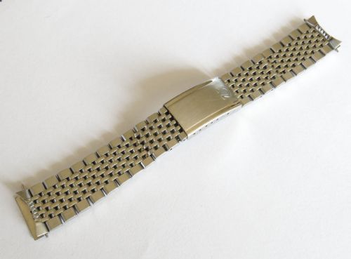 Gents Omega Stainless Steel Beads of Rice Bracelet