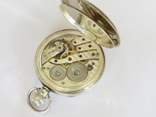 fig 2. Silver Tavannes pocket watch, 1937
