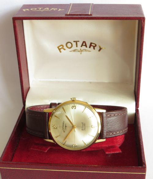 fig 1. Gents 9ct gold Rotary wrist watch, 1965