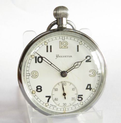 fig 1. 1940s Helvetia military pocket watch