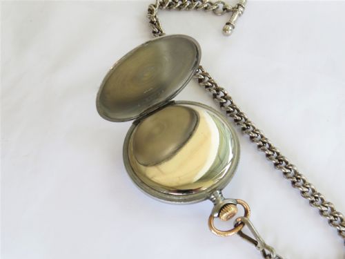 fig 2. Antique Zenith pocket watch and chain
