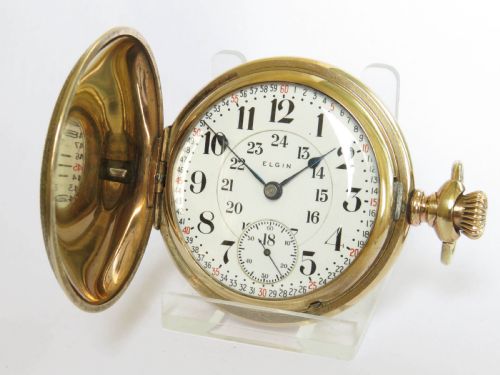 1905 Elgin Railroad Full Hunter Pocket Watch
