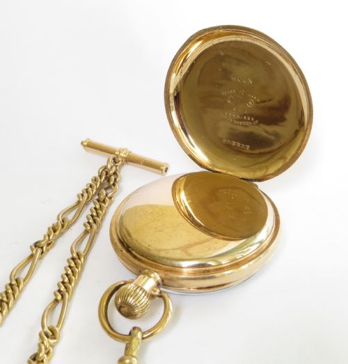 fig 2. Antique Elgin pocket watch and chain