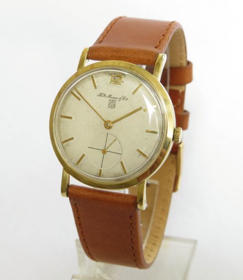 Gents 14ct Gold Henry Moser Wrist Watch, 1960
