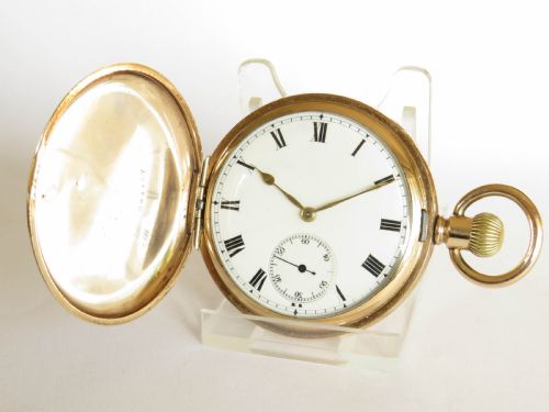 Antique 1920s Cudos Full Hunter Pocket Watch