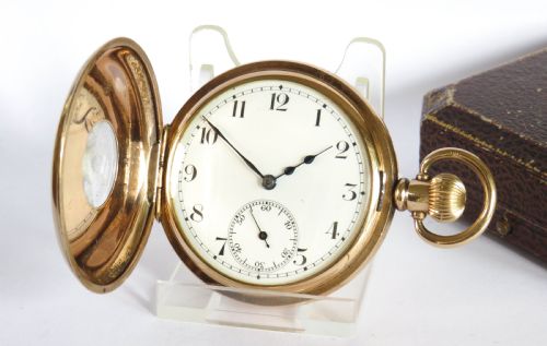 fig 1. Antique Syren half hunter pocket watch