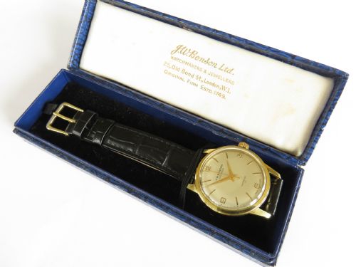 fig 1. Gents 1960s boxed J W Benson wrist watch