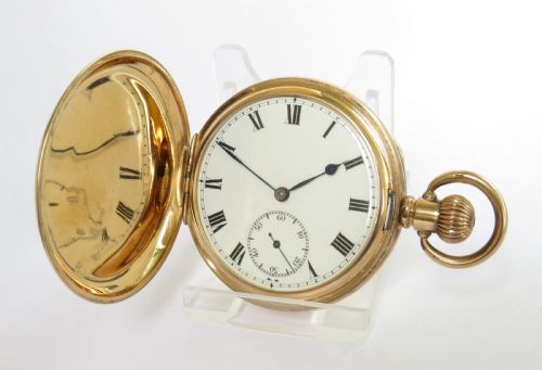Antique Swiss Full Hunter Pocket Watch