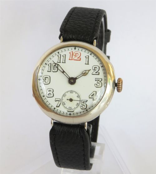 Gents Antique Silver Marvin Trench Watch, 1915