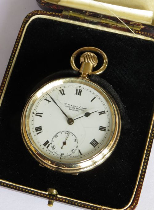 fig 1. 1930s Swiss pocket watch with original box
