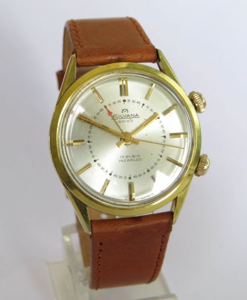 fig 1. Gents 1960s Silvana cricket alarm watch