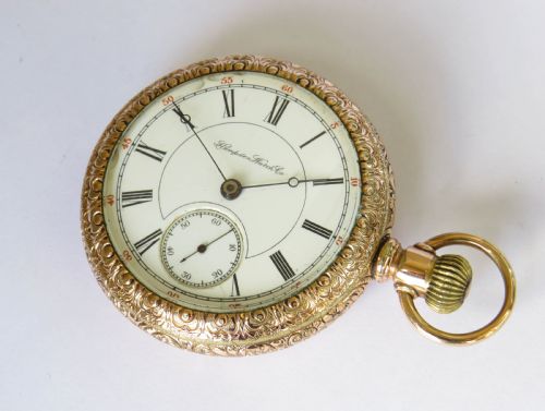 fig 1. Antique Hampden Watch Co pocket watch, 1893