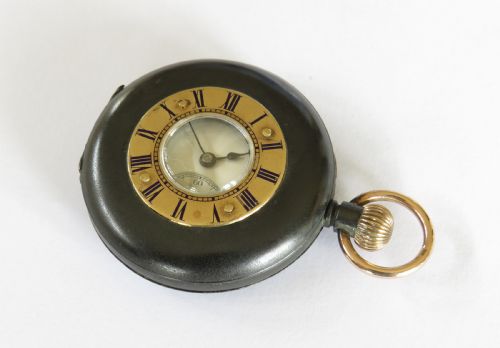 Antique Gun Metal and Gold Omega Pocket Watch