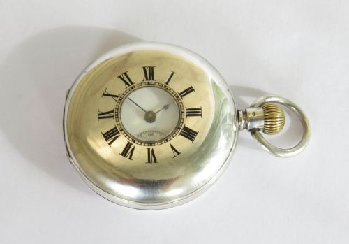 Antique Silver Half Hunter Pocket Watch