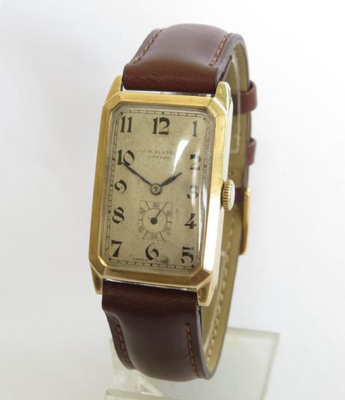Gents 9ct Gold Cyma Wrist Watch for J W Benson