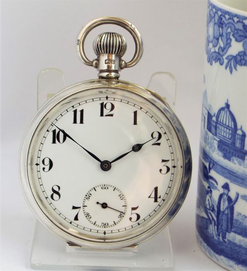 A 1920s Swiss Silver Pocket Watch.