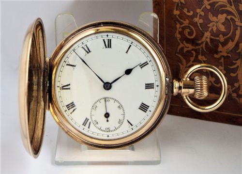 Antique 1920s Swiss Full Hunter Pocket Watch.