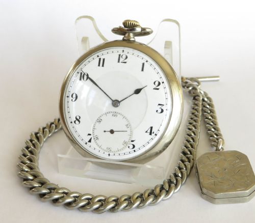 Antique Zenith Pocket Watch and Chain